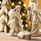 Glitzhome® 5-Piece Gold Resin Holy Family with Christmas Trees Set